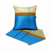 ทำจากผ้าไหมสังเคราะห์คุณภาพสูงหมอนอิงและผ้าคาดเตียงcollectionทองเรือนแก้วสีฟ้าครามฝรั่ง